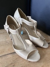 Clark’s Nude T-Bar Peep Toe