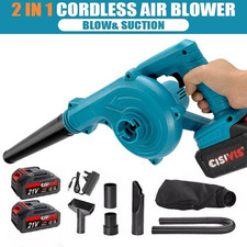 2 Battery Electric Cordless Leaf Blower Suction Vacuum Snow Dust Air Blower