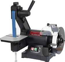 250W Bench Grinder & Sander Combo, 25.4x762MM Belt Sander 14m/s & 150mm Disc