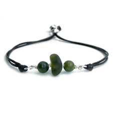 Sea Glass Bracelet - Green