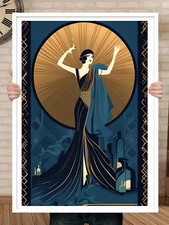Flapper Girl Cocktail Poster