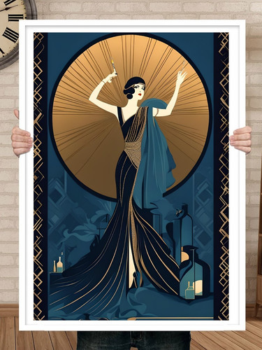 Flapper girl cocktail - flapper, poster