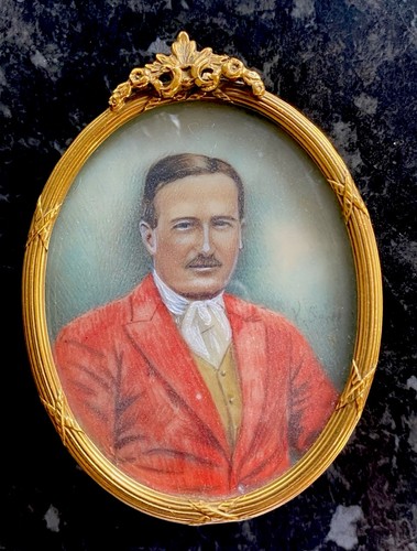 Signed miniature portrait a - signed,