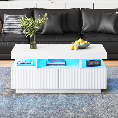White coffee table - white, with