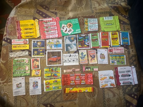 Vintage bubble gum wrappers - vintage,