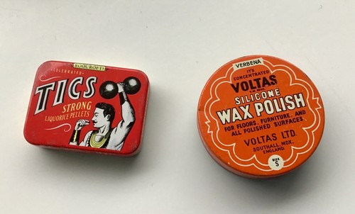 Two vintage tins - vintage, tins,