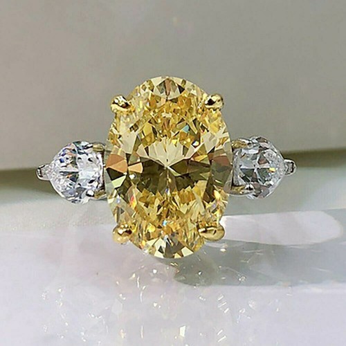 20ct oval cut yellow - 4.20ct,