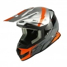Nitro MX700 Recoil MX Off Road Motocross Motorbike Helmet Black Orange Silver