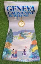 Rare Original Vintage 1970s Time Off European Geneva Travel Agents Poster