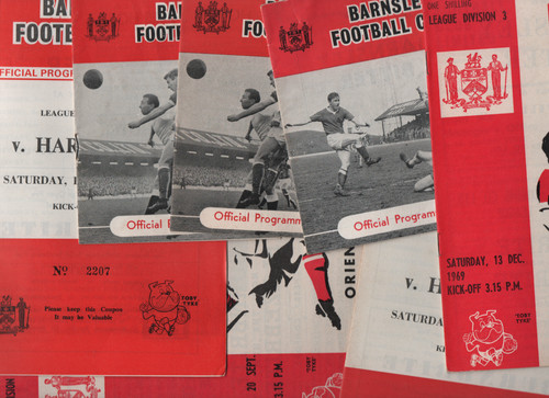 Barnsley home programmes 1950s - barnsley,