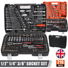 216Pcs 1/2" 1/4" 3/8" Socket