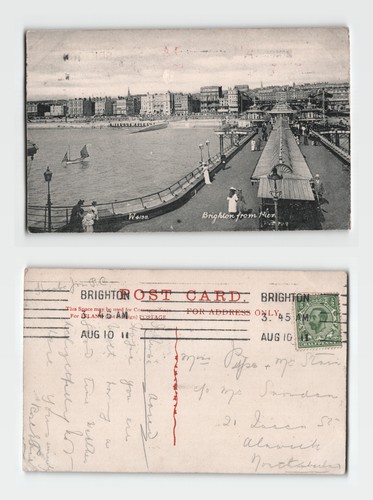 Postcard brighton from pier - postcard,