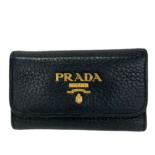 Prada black leather - leather, case