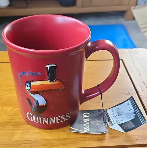 Guinness toucan red painted - guinness,