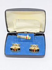 Vintage gold tone enamel