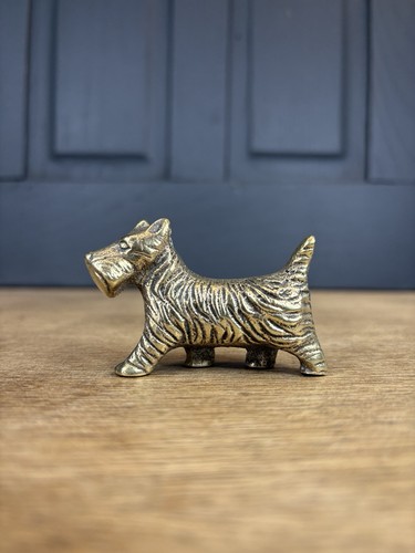 Solid brass scottish - solid, terrier