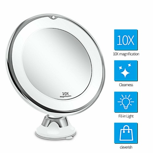 10x magnifying mirror with led - 10x,