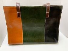 Valentina Handbag Multicolor Saddle Leather Shoulder Bag Lake Como Italy 