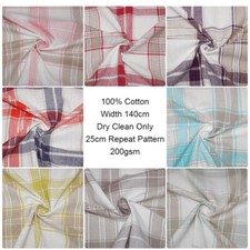 100% Cotton Tartan Plaid Check