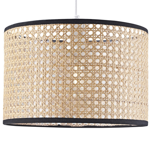 Natural wicker rattan drum - wicker,