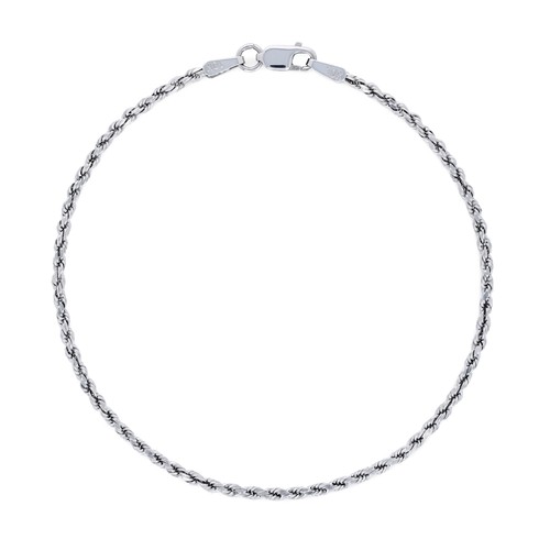 10k white gold 2mm - gold, diamond