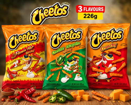10x cheetos crunchy 226g - 3x, 6x
