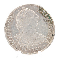 Mexico 8 Reales Silver Carolus III 1787 KM 85