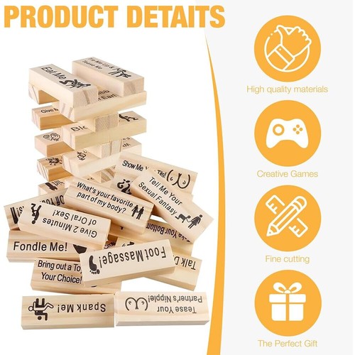Wooden tumble tower blocks - tower,