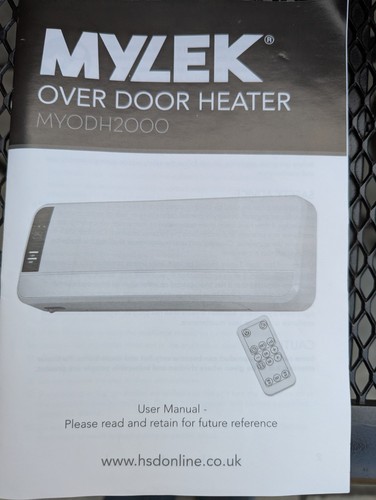 Overdoor heater 2kw electric - heater,