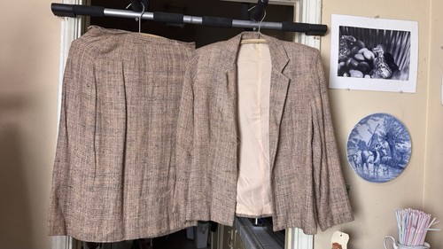 Brown tweed suit - suit, jacket
