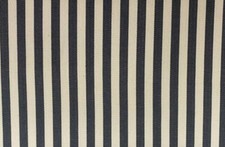 Polperro Herringbone Ticking Stripe Grey Ivory Cotton Upholstery Curtain Fabric