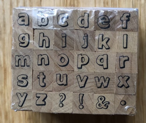 Alphabet rubber peg stamps - alphabet,