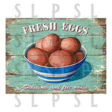 Fresh Eggs Free Range Retro