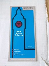 Wrexham & Shropshire Trains Timetable Valid From 13 December 2009