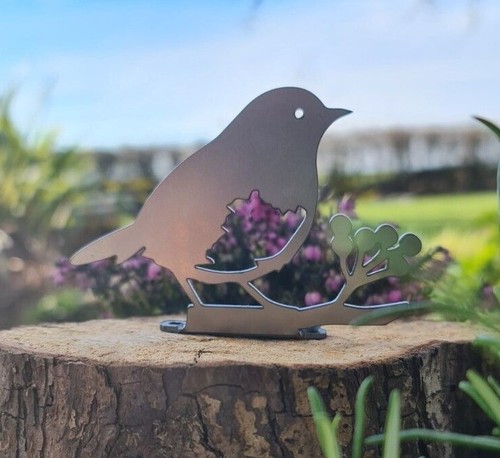 Robin rusty metal topper - metal,