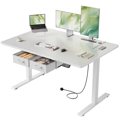 Standing desk with - with, drawers