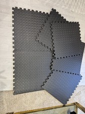 Interlocking Exercise Children Play Floor Mats - Black