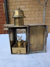 Antique brass ship oil lamp - antique, ship's
