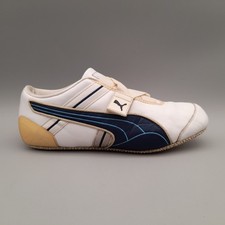 Puma Speed Cat Mostro Trainers Womens UK 6 Vintage White Blue Y2K Sneakers 00’s