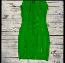 Latex tank sheath dress clear
