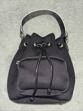 Zara Small Black Drawstring Bag , No Strap