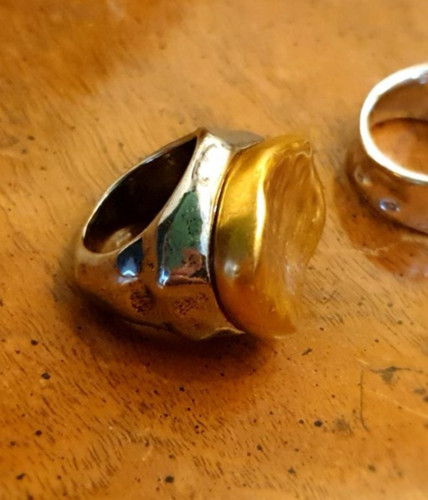 Zara fashion ring gold - gold, nugget