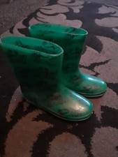 Frog Green Wellington Boots Wellies Kids Size 13