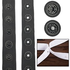 Popper tape White / Black Stud