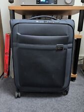 Samsonite Airea 55cm Upright Cabin Hand Luggage Suitcase Front Compartments Blue