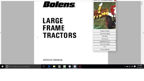 Bolens 1250 tractor service