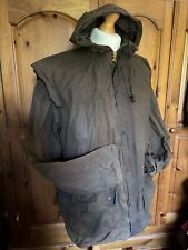 BARBOUR MENS CLASSIC DURHAM WAX COAT, SIZE L, BROWN,SHOOTING,CHEST 52”,VINTAGE