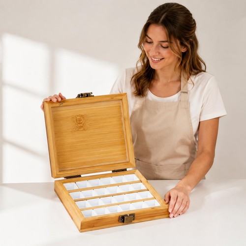 Compartmented watercolor box - compartmented,