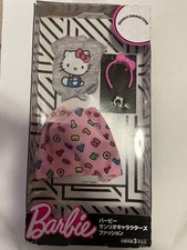 Barbie Hello Kitty Collaboration Costume Set Unused Mylar Box Damaged