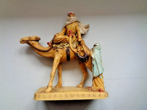 Vintage arab man camel and - arab,